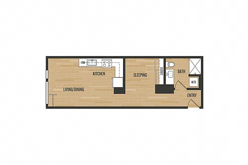 Floor plan Urban 1 Bedroom U6
