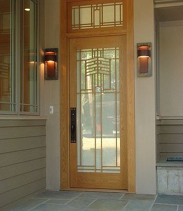 Custom entry door and transom