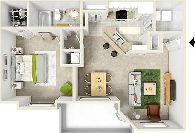 Camelot | 1 bed 1 bath | 750 sq ft Camelot | 1 bed 1 bath | 750 sq ft