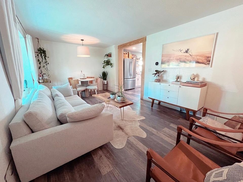 living room and dining view