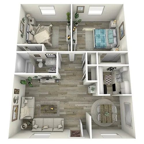 Floor plan 2 Bdrm