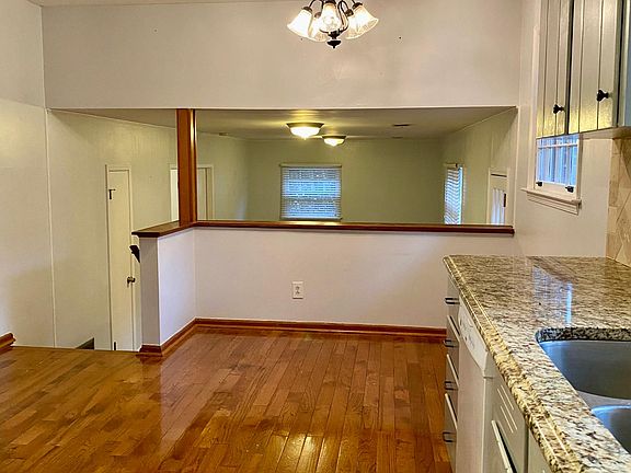 Kitchen view from dining room entrance