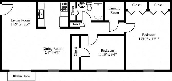 Floor plan 2 Bedroom