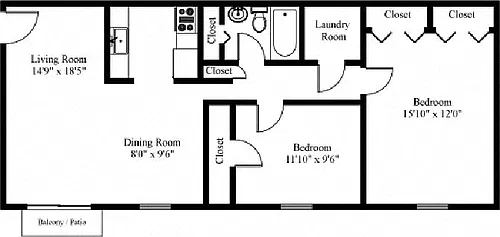 Floor plan 2 Bedroom