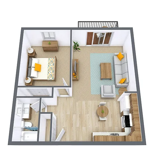 Floor plan One Bedroom 11A
