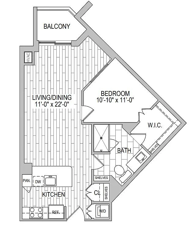 Floor plan Junior 1x1 Modernized