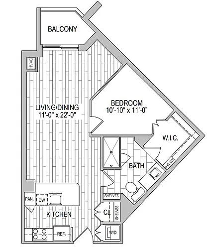 Floor plan Junior 1x1 Modernized