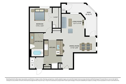 Floor plan Plan 1B