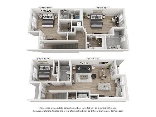 Floor plan Wiltshire 3BD 2BA