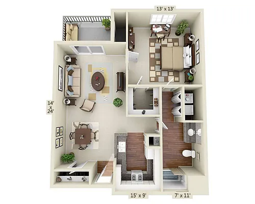 Floor plan Plan A1D