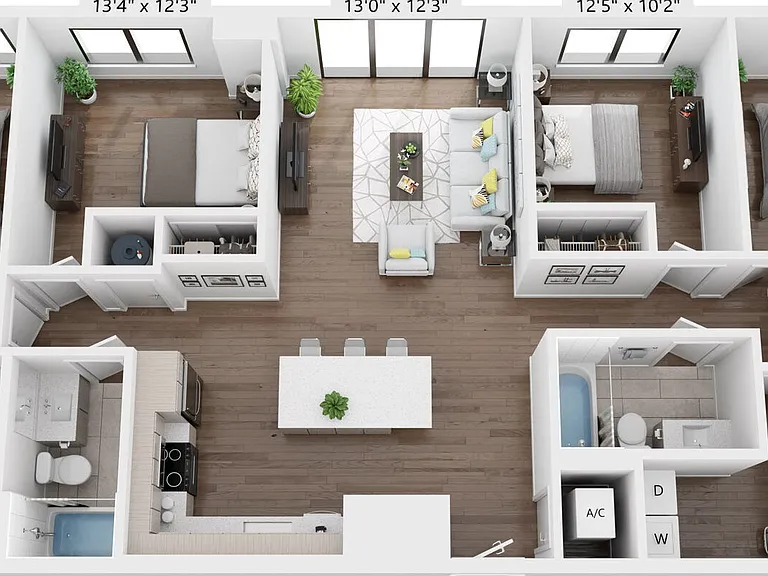 D2 floor plan Grove Central Residences