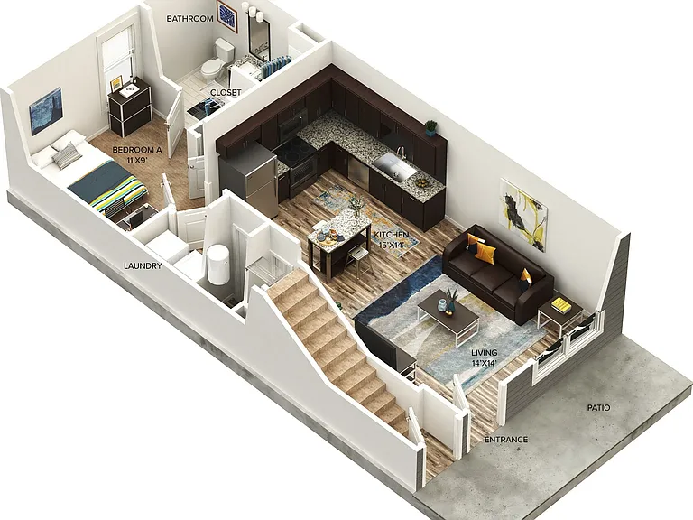 One Bedroom (A1 ADA Compliant) One Bedroom (A1 ADA Compliant)