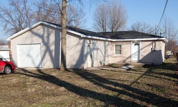 Alley view of garage