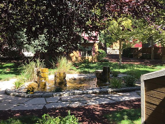 View of Water Feature from deck/living room.