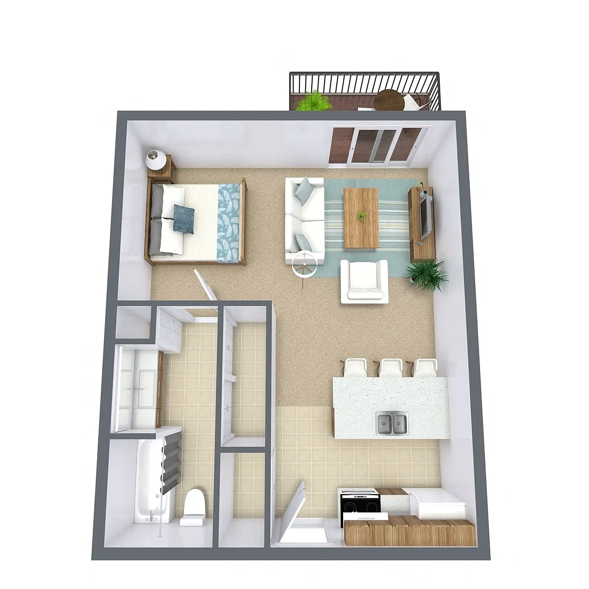 Floor plan Efficiency 01A