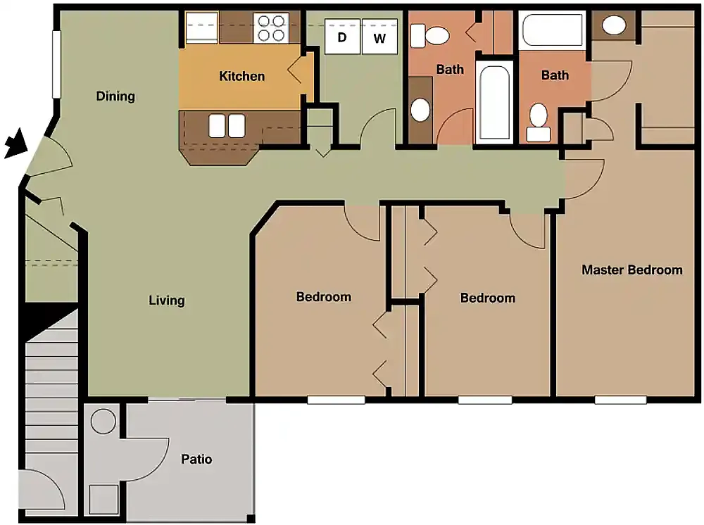 Floor plan Emerald Woods Family 3 Bed