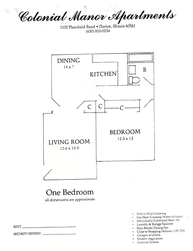 Floor plan 1 BR