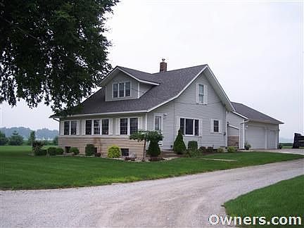Front view of house and garage