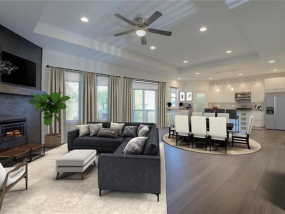 WONDERFUL GREAT ROOM SPACE WITH FIREPLACE (Virtually Staged to note convenient living space)