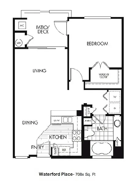 Floor plan 1X1-B