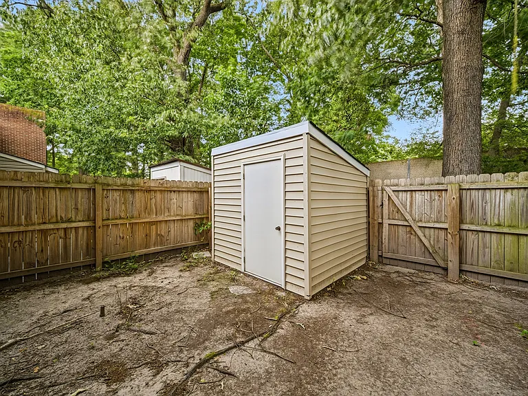 Backyard storage shed