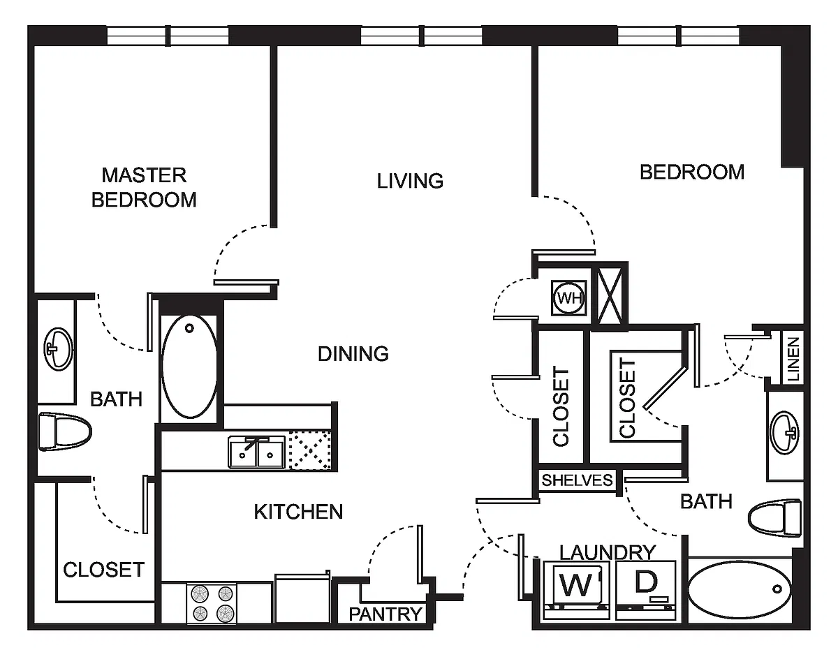 Floor plan B2-B Two Bedroom
