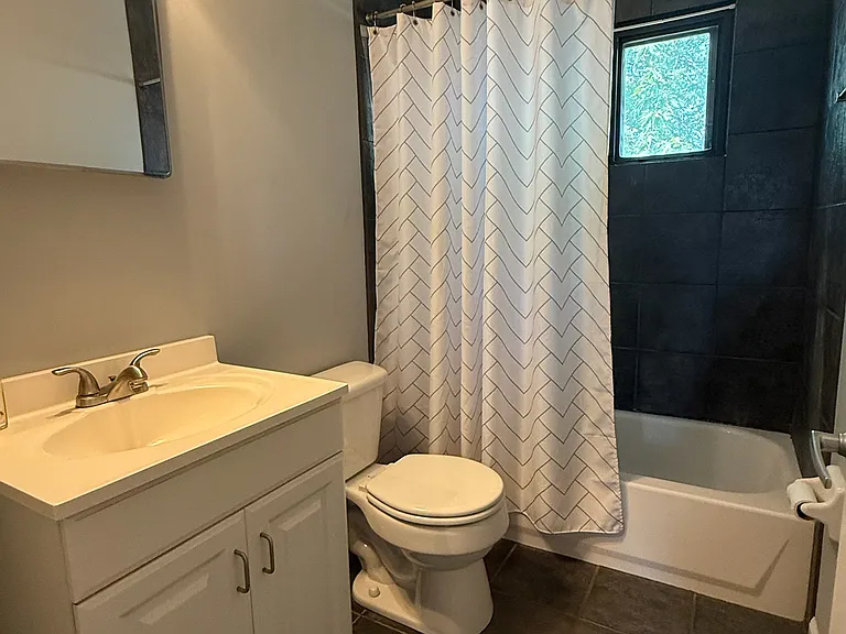 Upstairs bath--view 1