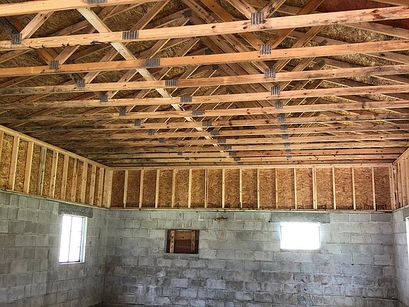 Inside large garage