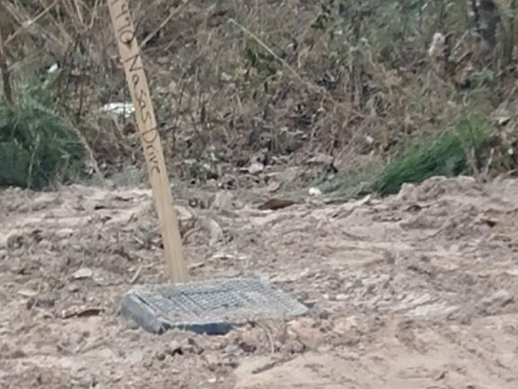 Water lines tapped  with box