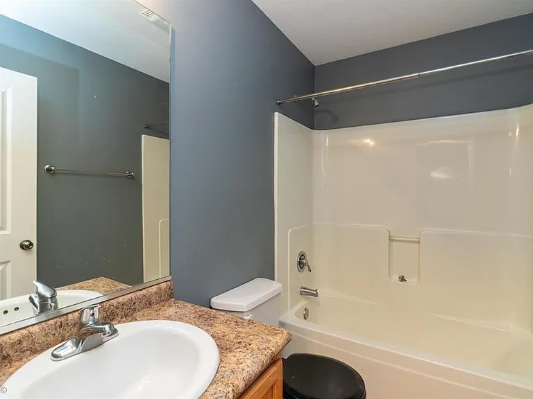 Full bath downstairs off living room.