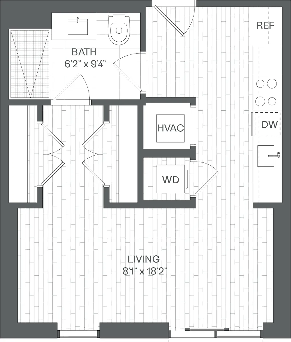 Floor plan Studio-SF3