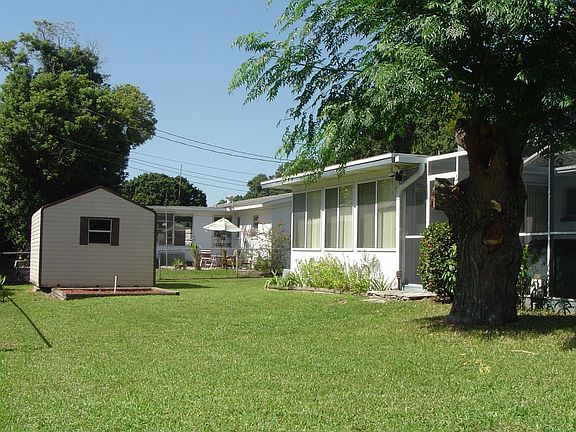 Large rear yard with storage shed!