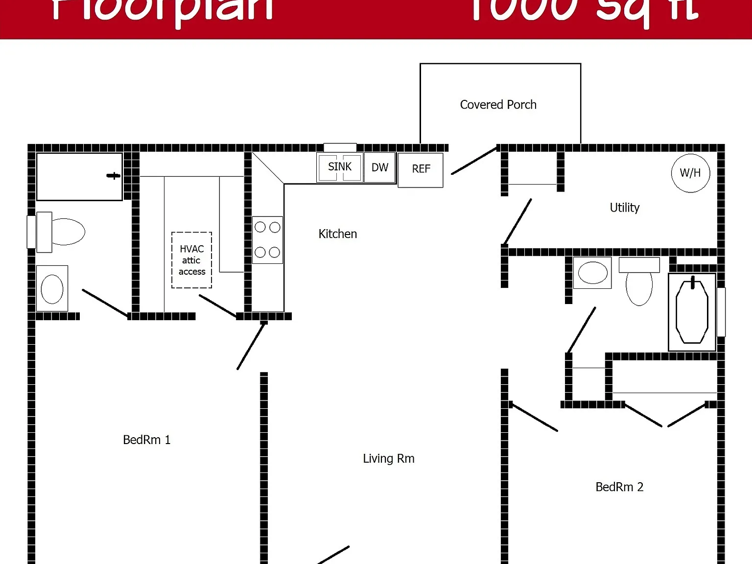 2 bed, 1100 sqft, $1,350 — Photo 3