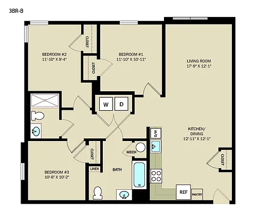 Floor plan 3 Bedroom