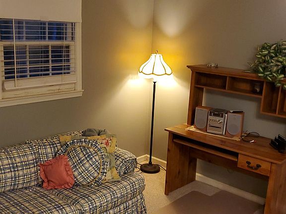 Desk and seating area