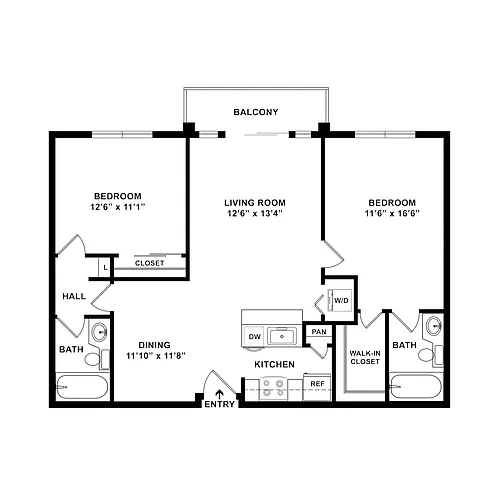 Floor plan 2x2C P