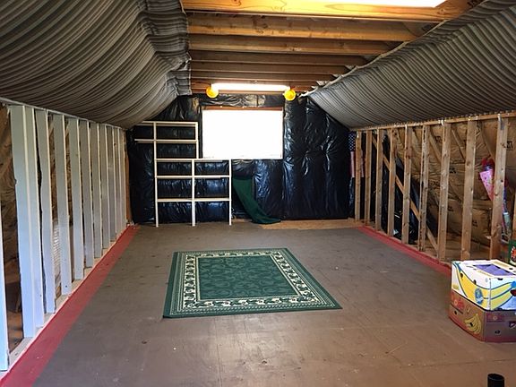 Storage room over garage.