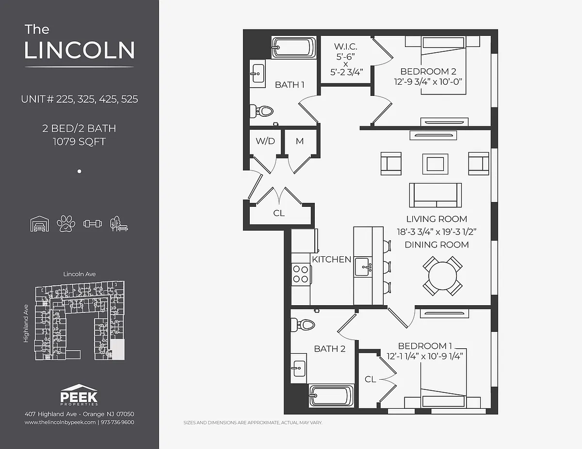 Floor plan Two-Bedroom