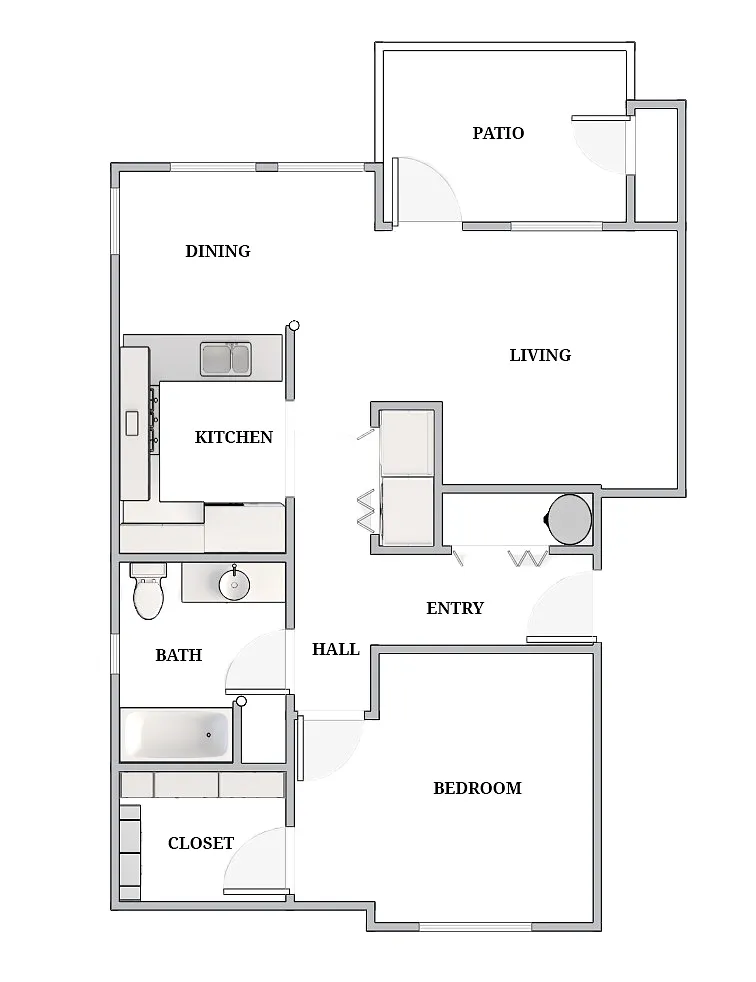 Floor plan One-Bedroom