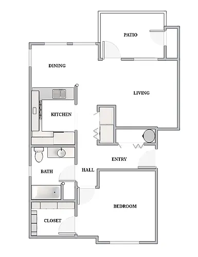 Floor plan One-Bedroom
