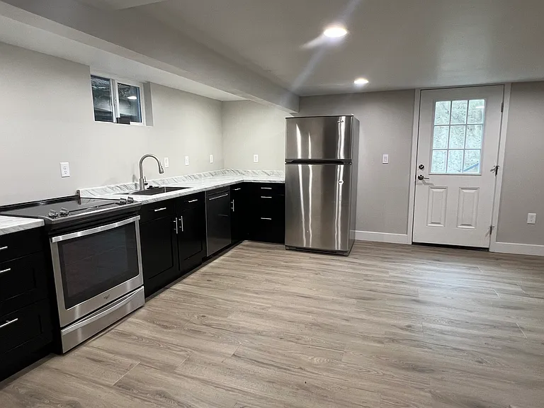 Kitchen and entrance door
