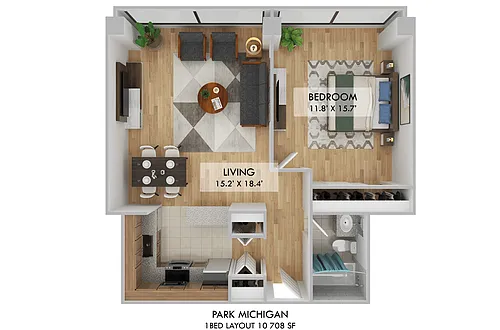 Floor plan 1bd 1ba 10