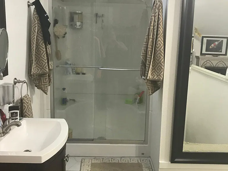 Shower and sink