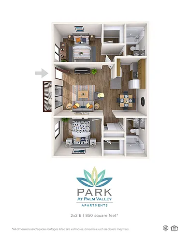 Floor plan 2X2 B