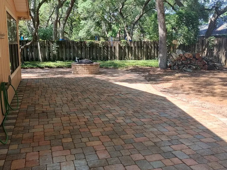 Large paver patio