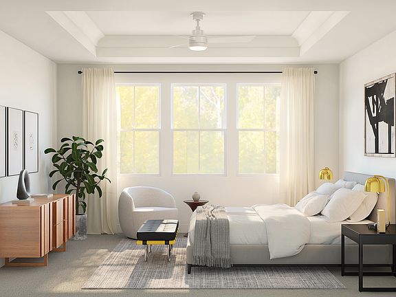 Primary suite with tray ceiling