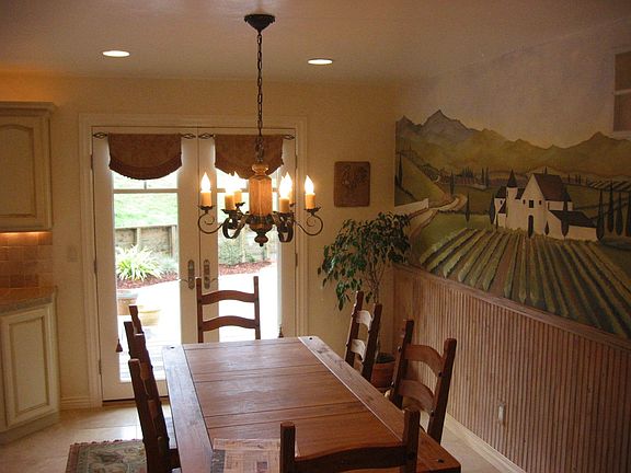 Breakfast Nook with original artwork