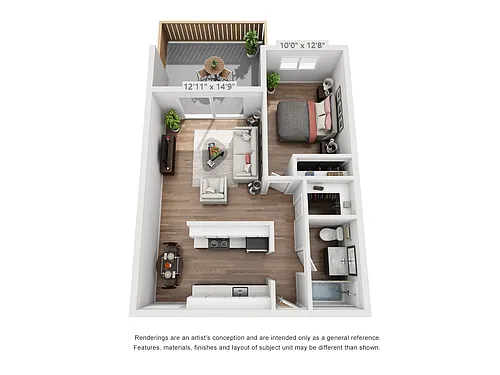 Floor plan 1X1 A