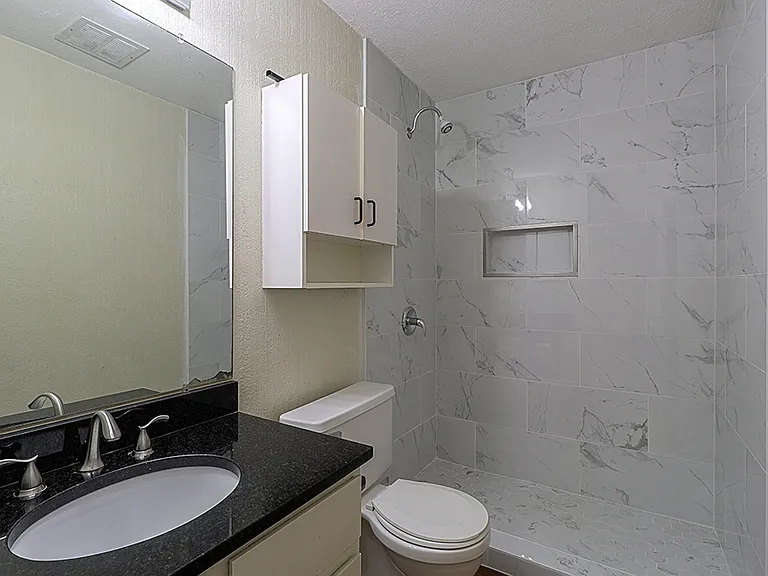 Second bathroom with new walk in shower installed in May 2025.
