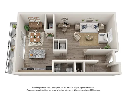 Floor plan C1 - Townhome